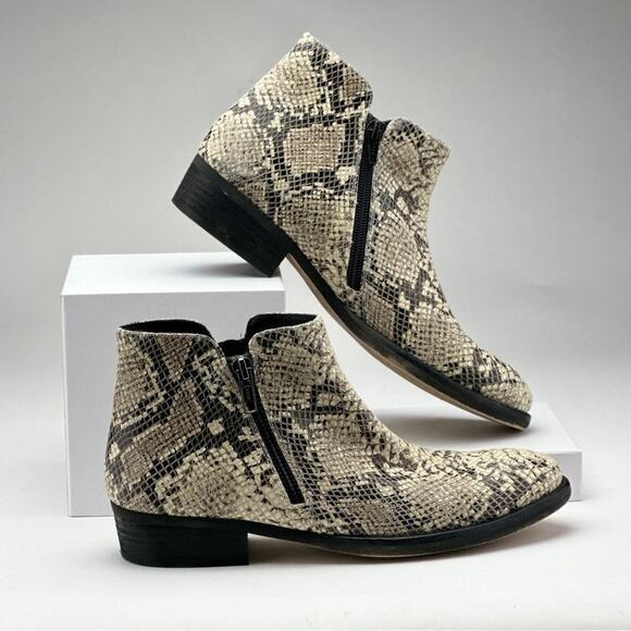 Vaneli snake print leather booties‎ size 8.5 - Picture 1 of 8